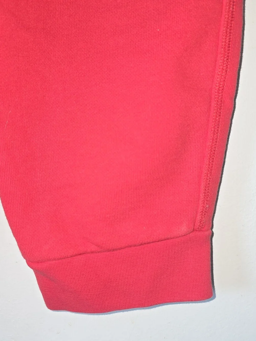 Nike Air Red Fleece Sweat Joggers with Black Logo Mens Size M